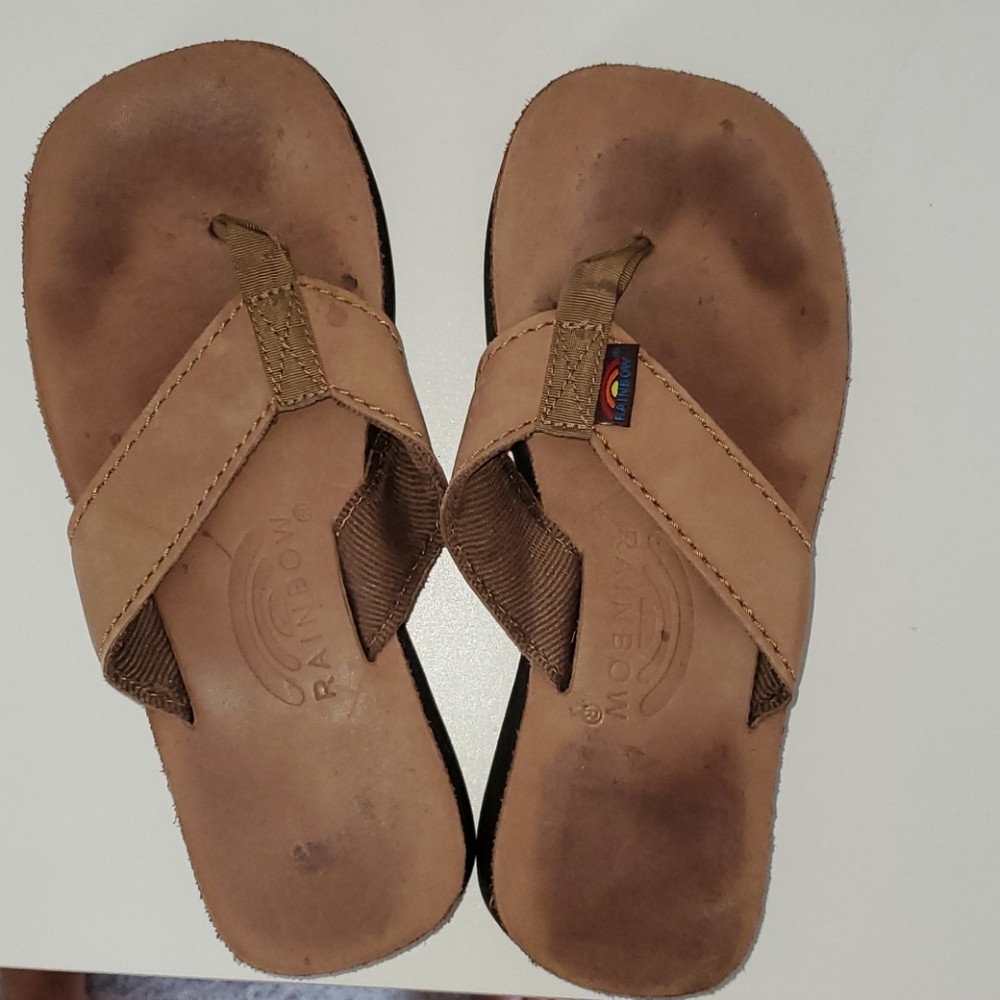 Rainbow Flip Flops